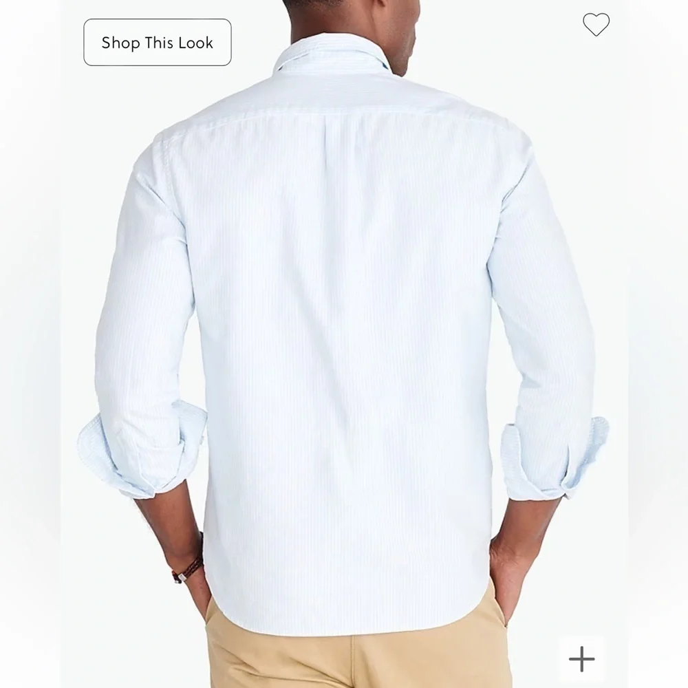 J crew ludlow blue white Slim flex oxford shirt